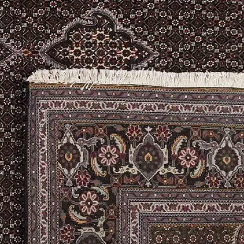 Tabriz 40 Raj · Handgeknüpft – Schwarz, 359x250 cm