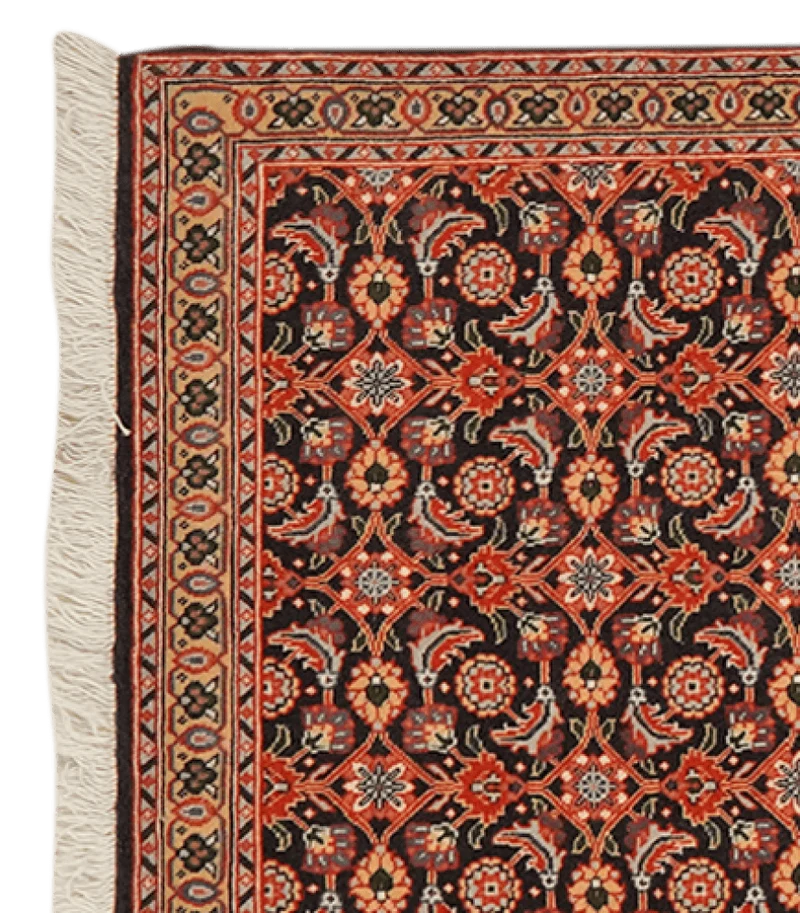 Tabriz 50 Raj · Handgeknüpft – Orange, 199x61 cm