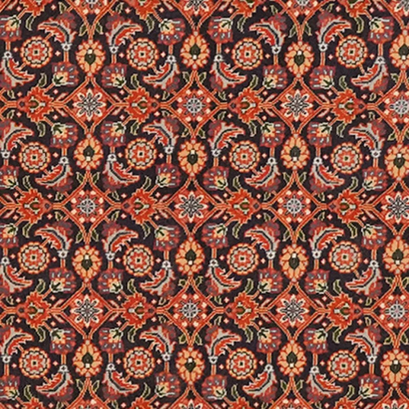 Tabriz 50 Raj · Handgeknüpft – Orange, 199x61 cm