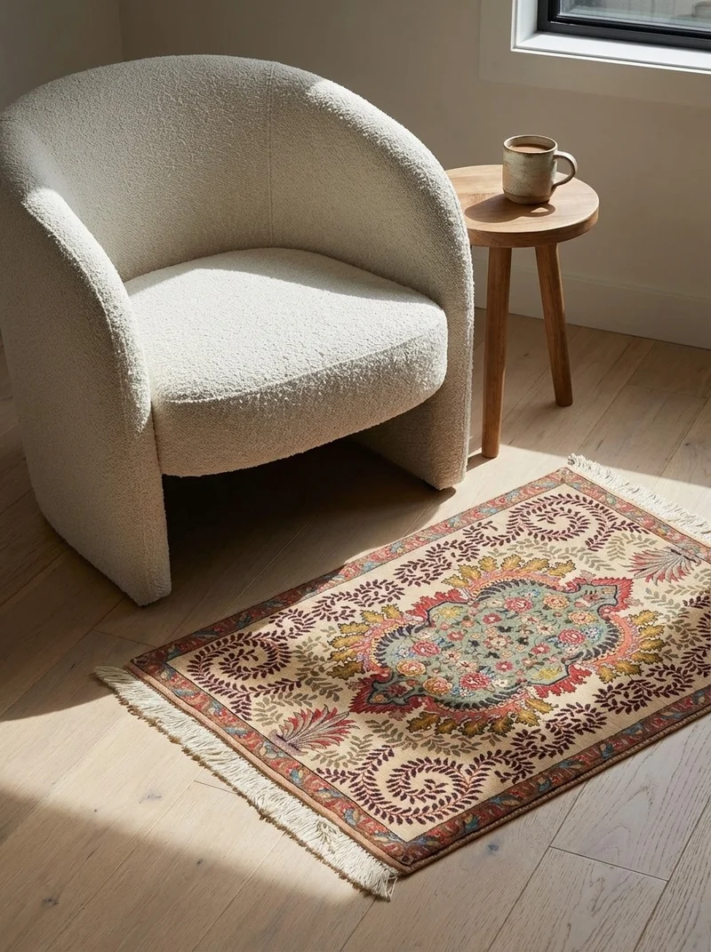 Tabriz Old · Handgeknüpft – Beige, 84x63 cm