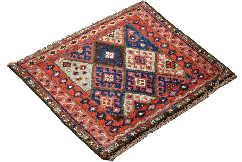 Gashgai · Handgeknüpft – Bunt, 62x66 cm