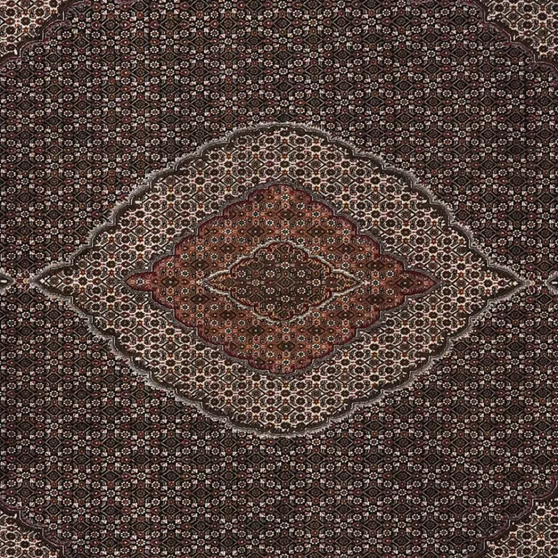Tabriz 40 Raj · Handgeknüpft – Schwarz, 343x247 cm