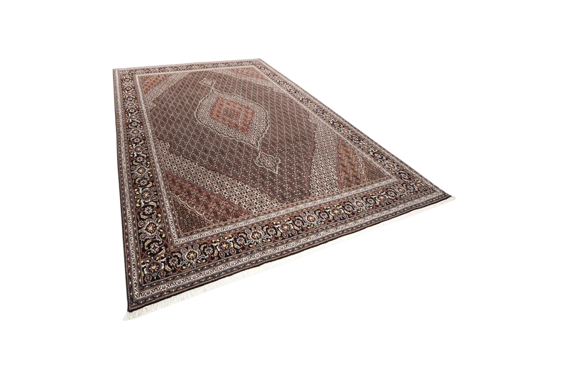 Tabriz 40 Raj · Handgeknüpft – Schwarz, 343x247 cm