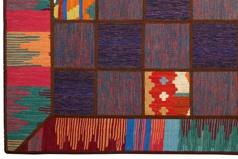 Kelim Tekkeh · Handgewebt – Bunt, 200x150 cm