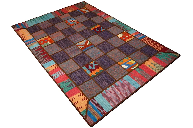 Kelim Tekkeh · Handgewebt – Bunt, 200x150 cm