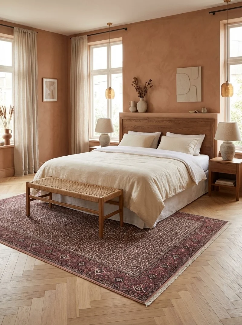 Bidjar · Handgeknüpft – Beige, 389x199 cm