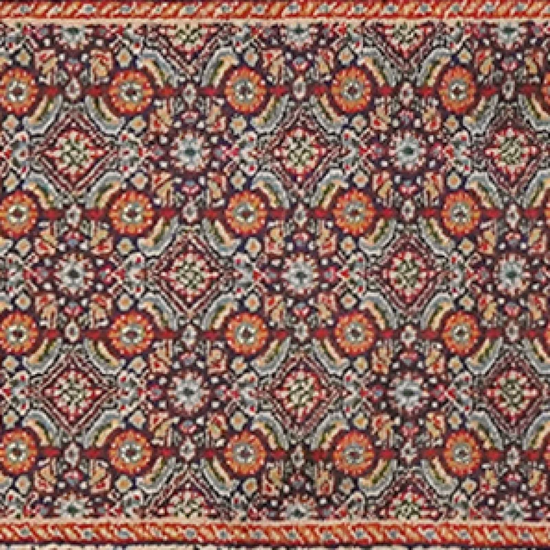 Moud Mahi · Handgeknüpft – Blau, 195x49 cm