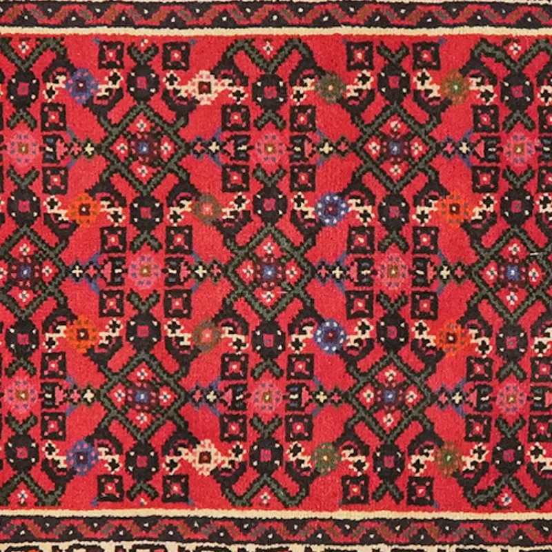 Hosseinabad · Handgeknüpft – Rot, 246x66 cm