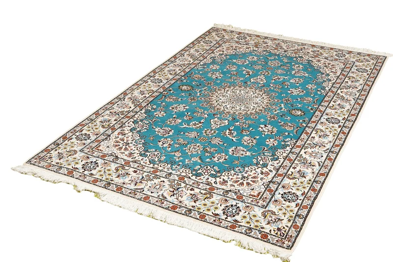 Nain 6La · Handgeknüpft – Blau, 196x127 cm