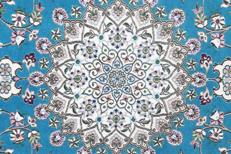 Nain 6La · Handgeknüpft – Blau, 196x127 cm