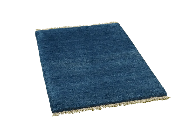 Gabbeh · Handgeknüpft – Blau, 90x64 cm