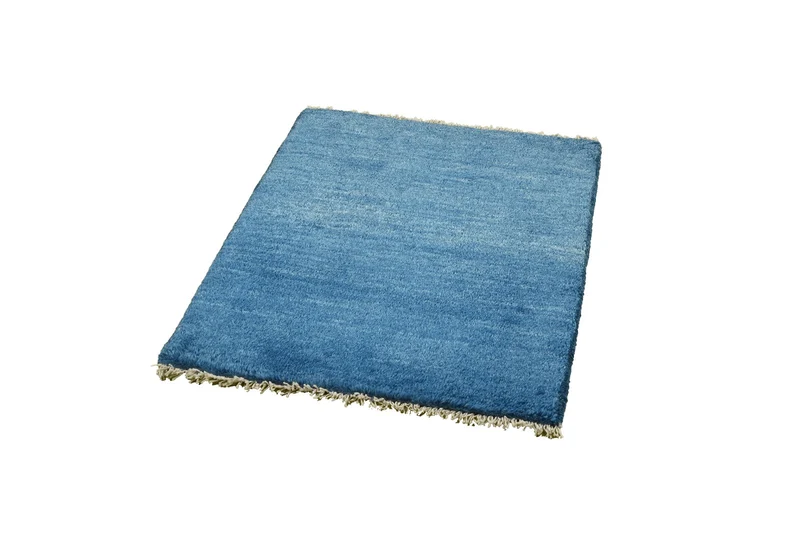 Gabbeh · Handgeknüpft – Blau, 90x64 cm