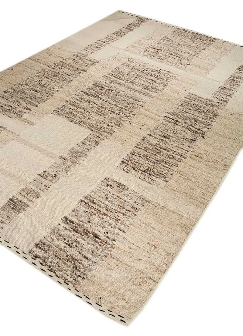Wollteppich - 180 x 270 cm - hellbeige