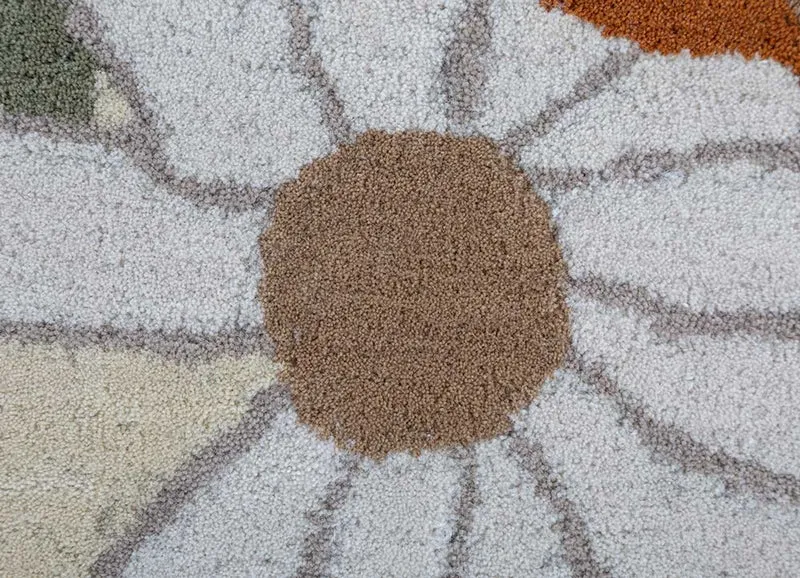 Wollteppich sonderform - 180 x 270 cm - mehrfarbig