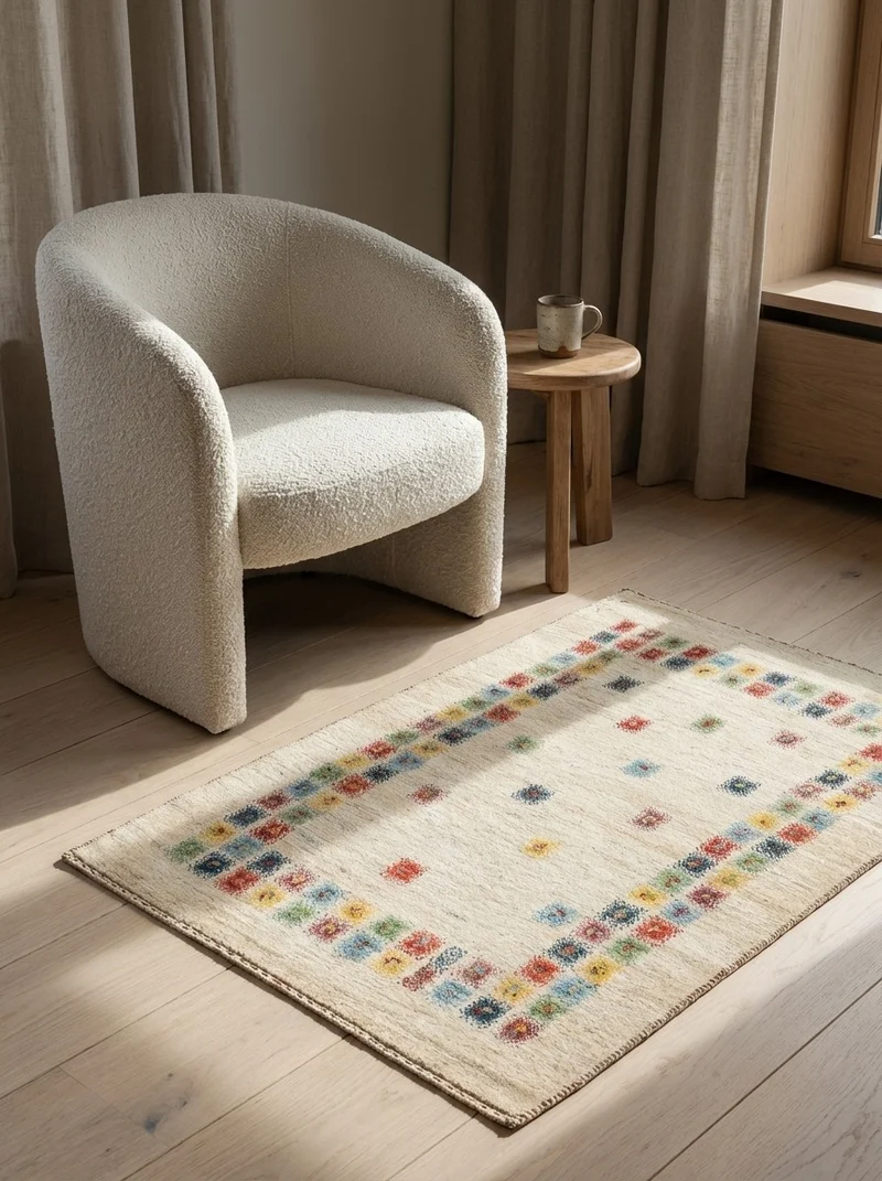 Rizbaf · Handgeknüpft – Beige, 122x81 cm