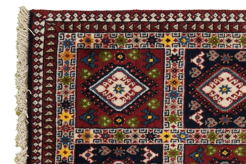 Yalameh · Handgeknüpft – Bunt, 93x60 cm