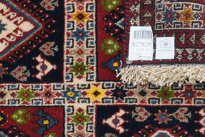 Yalameh · Handgeknüpft – Bunt, 93x60 cm