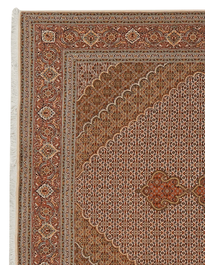 Tabriz 50 Raj · Handgeknüpft – Braun, 304x207 cm