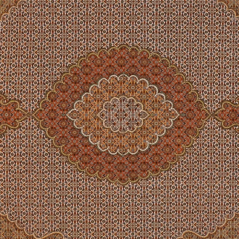 Tabriz 50 Raj · Handgeknüpft – Braun, 304x207 cm