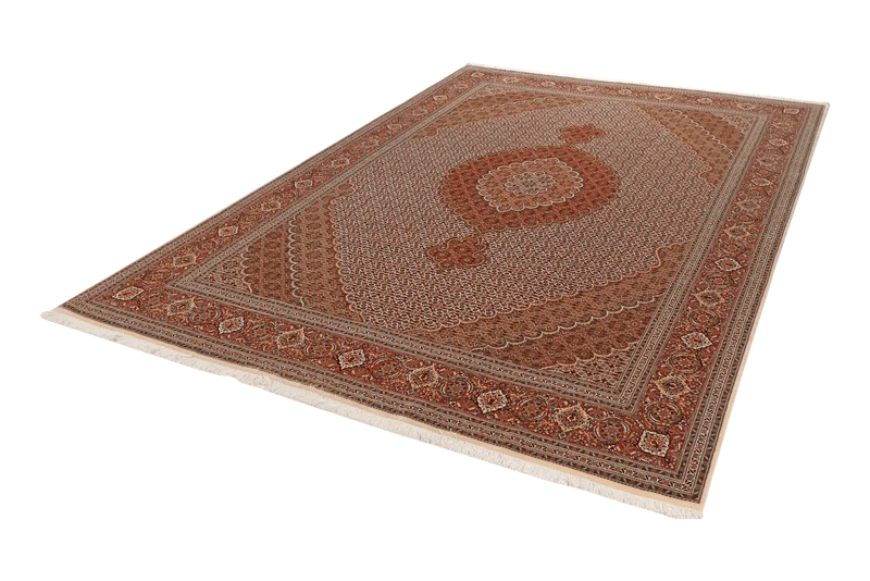 Tabriz 50 Raj · Handgeknüpft – Braun, 304x207 cm