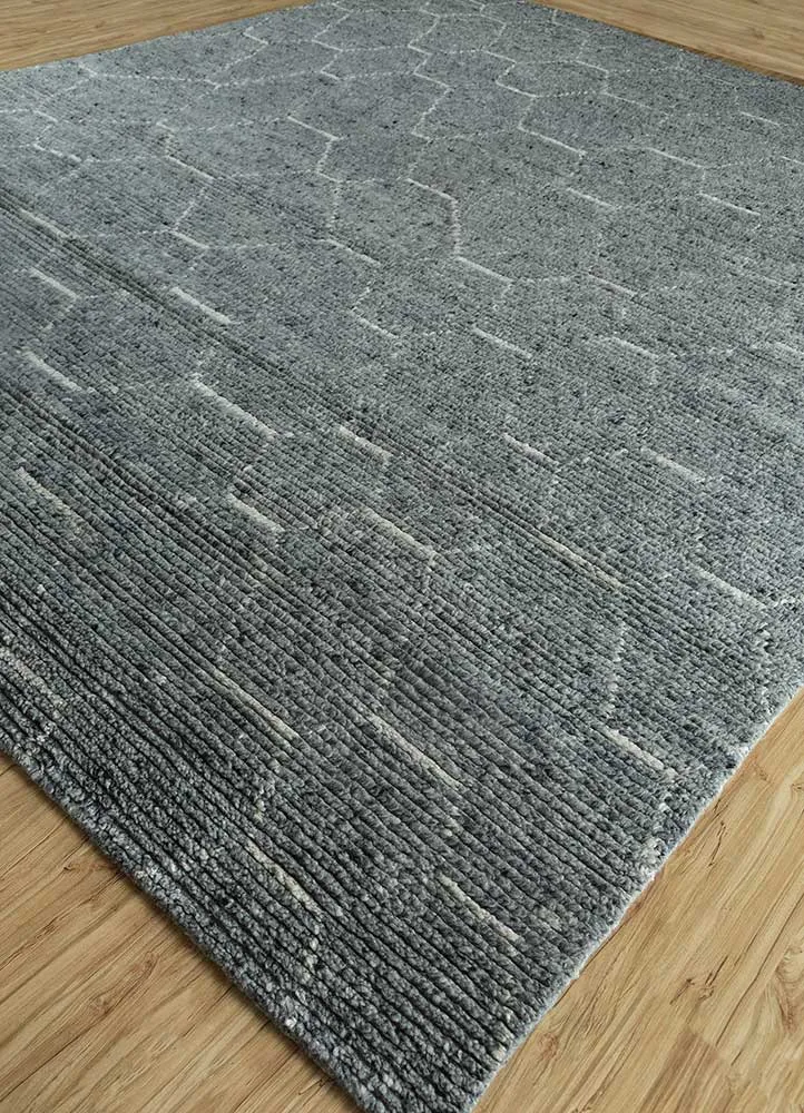 Wollteppich - 240 x 300 cm - grau