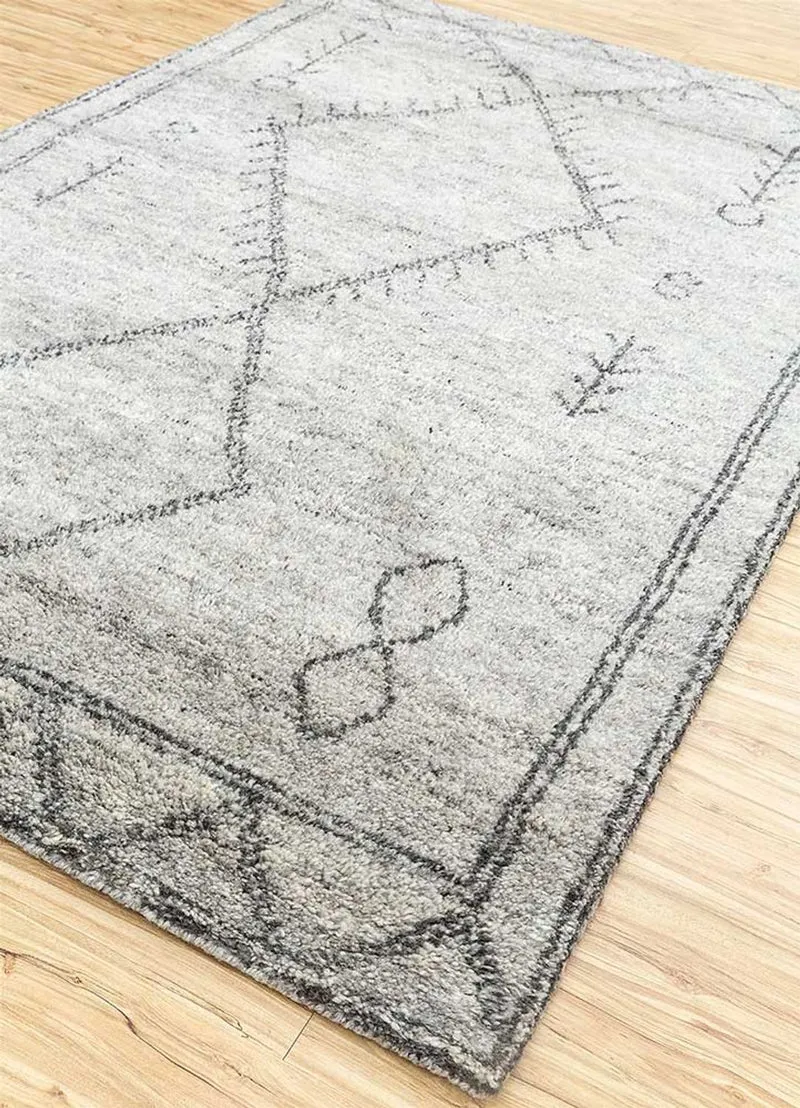 Wollteppich - 150 x 240 cm - beige