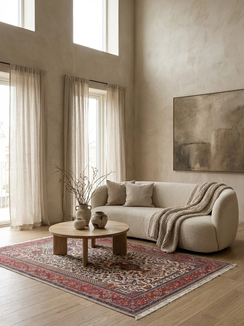 Sarough · Handgeknüpft – Beige, 196x137 cm