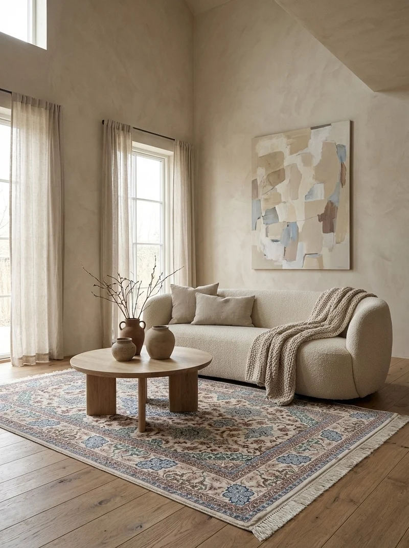 Isfahan · Handgeknüpft – Beige, 233x154 cm