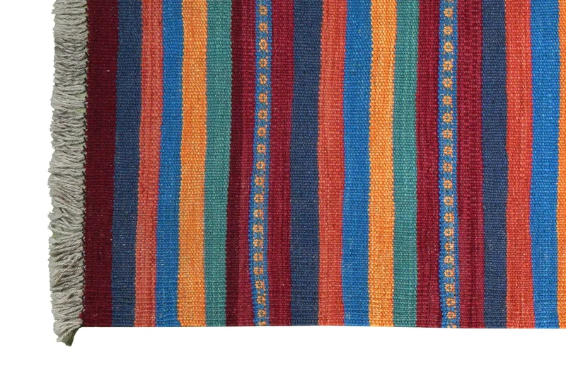 Kelim Gashgai · Handgewebt – Bunt, 194x61 cm