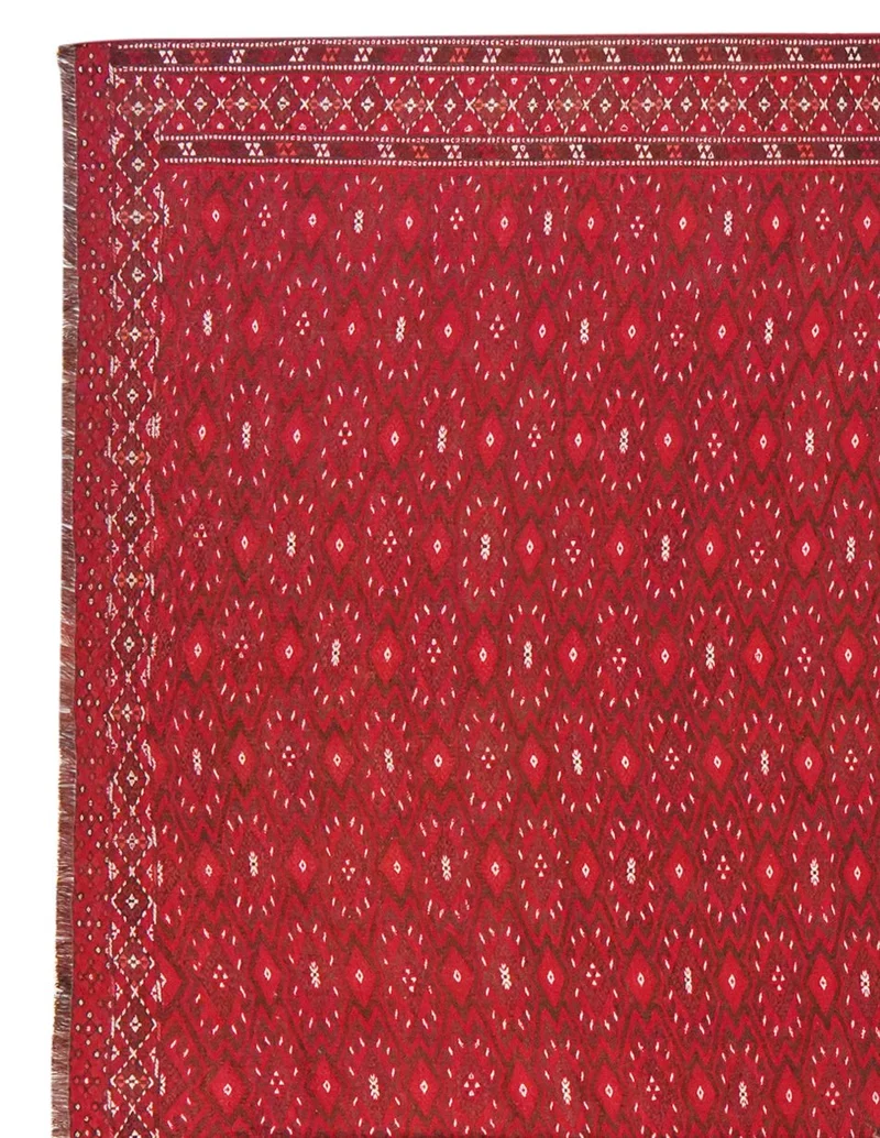 Kelim Turkman · Handgewebt – Rot, 355x225 cm