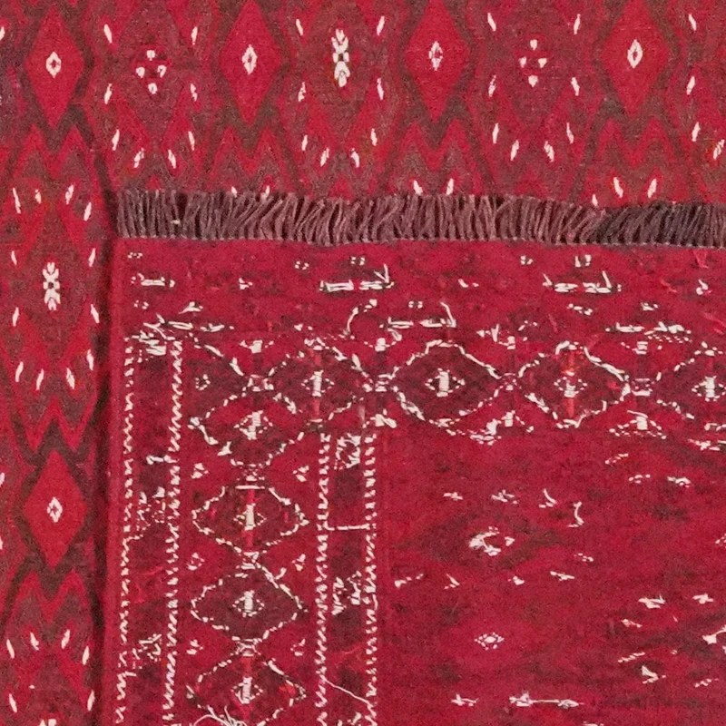 Kelim Turkman · Handgewebt – Rot, 355x225 cm