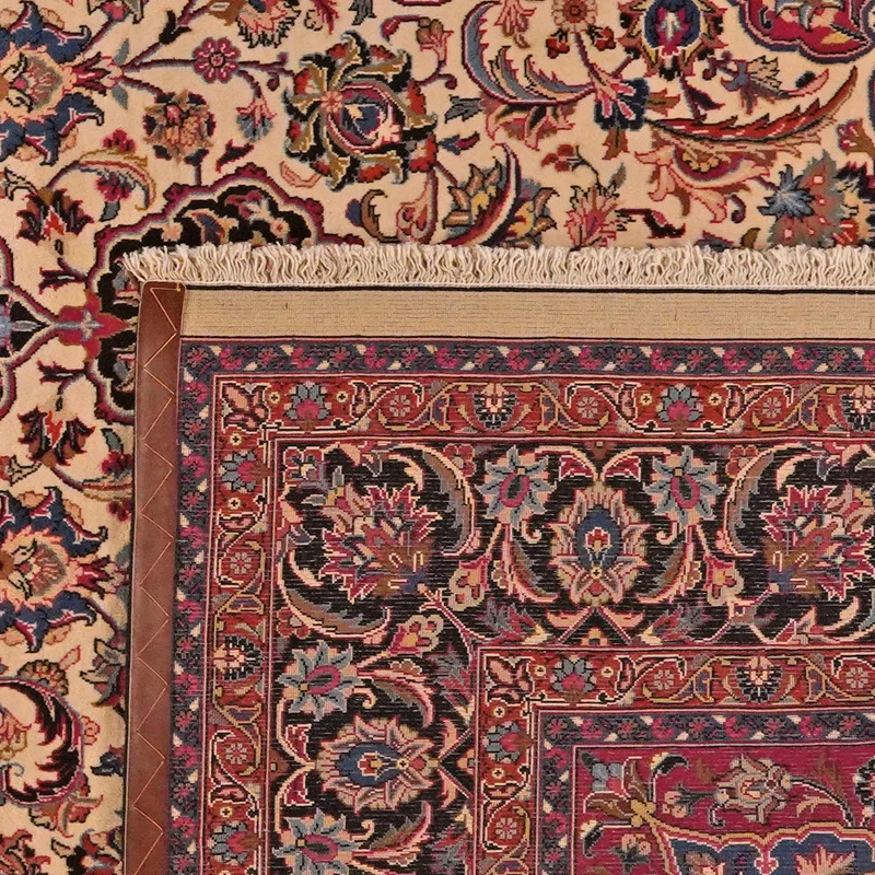 Mashad · Handgeknüpft – Beige, 395x248 cm