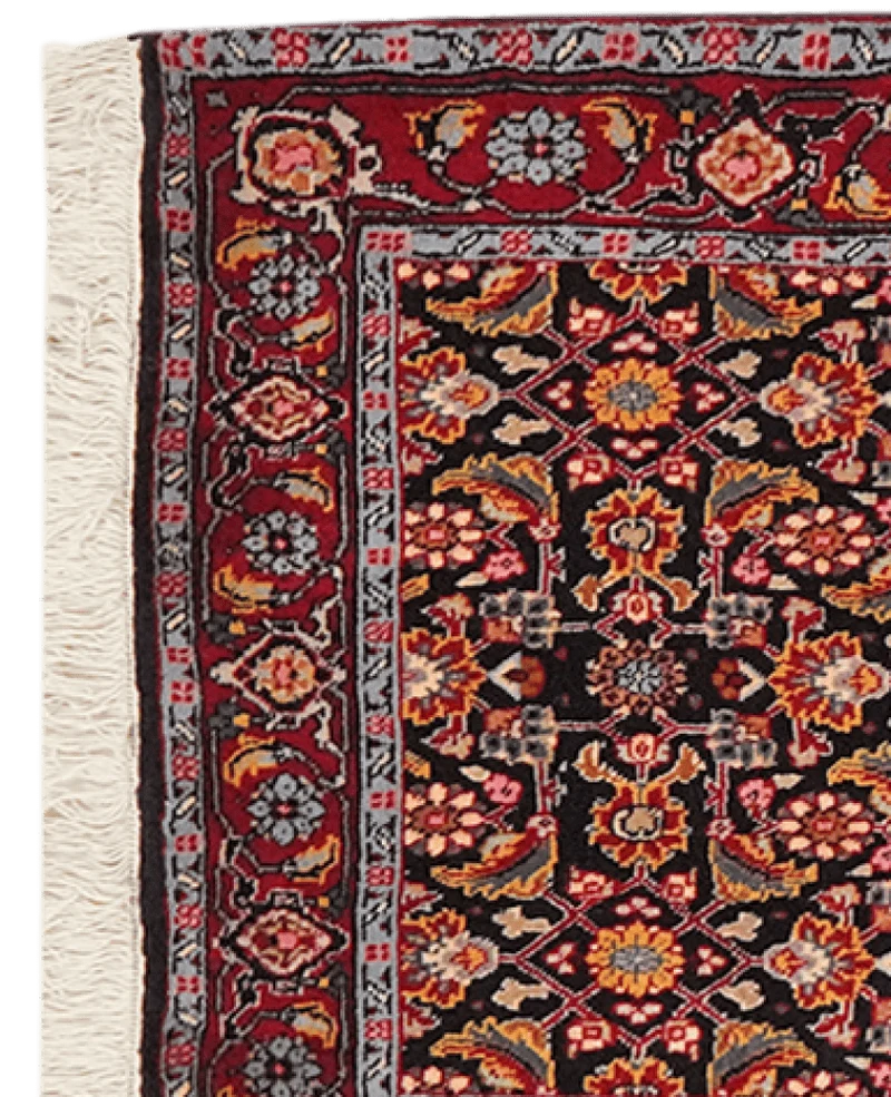 Tabriz 50 Raj · Handgeknüpft – Schwarz, 285x80 cm