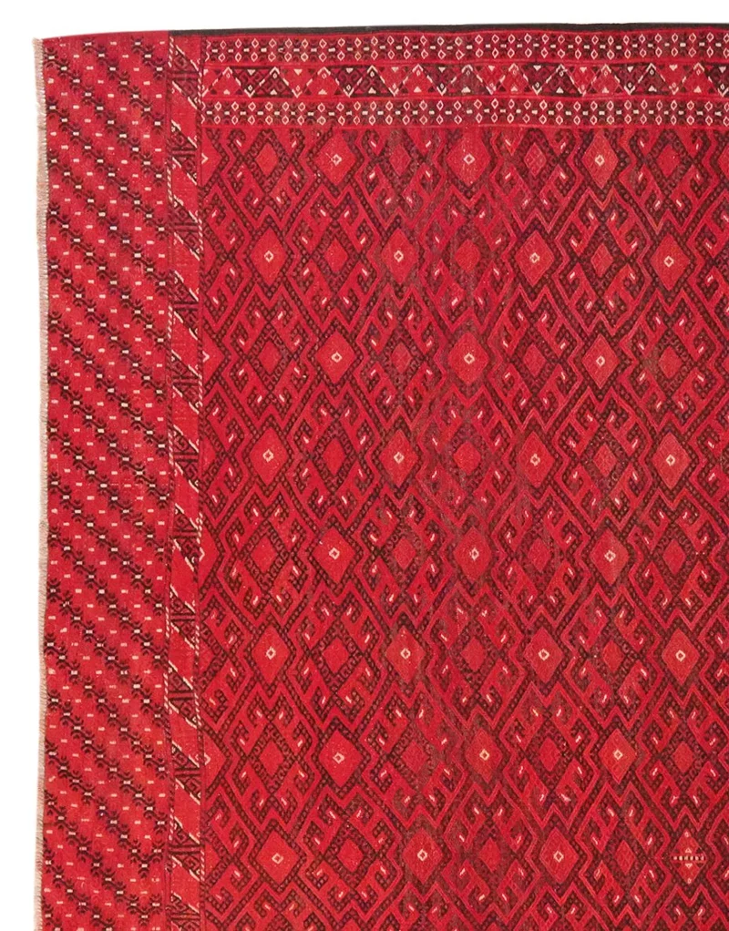 Kelim Turkman · Handgewebt – Rot, 302x215 cm