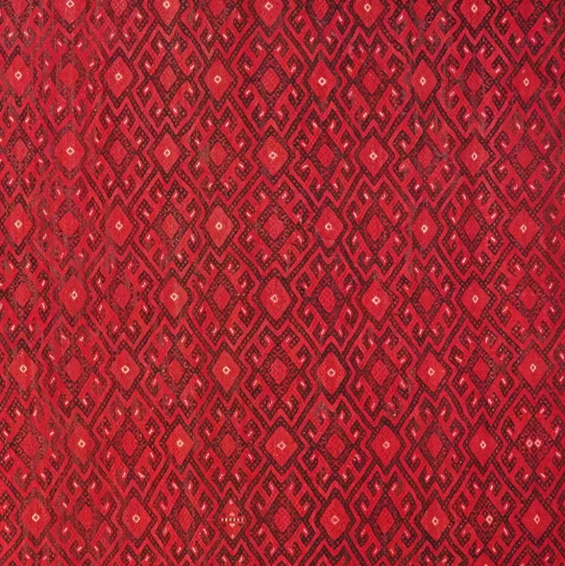 Kelim Turkman · Handgewebt – Rot, 302x215 cm