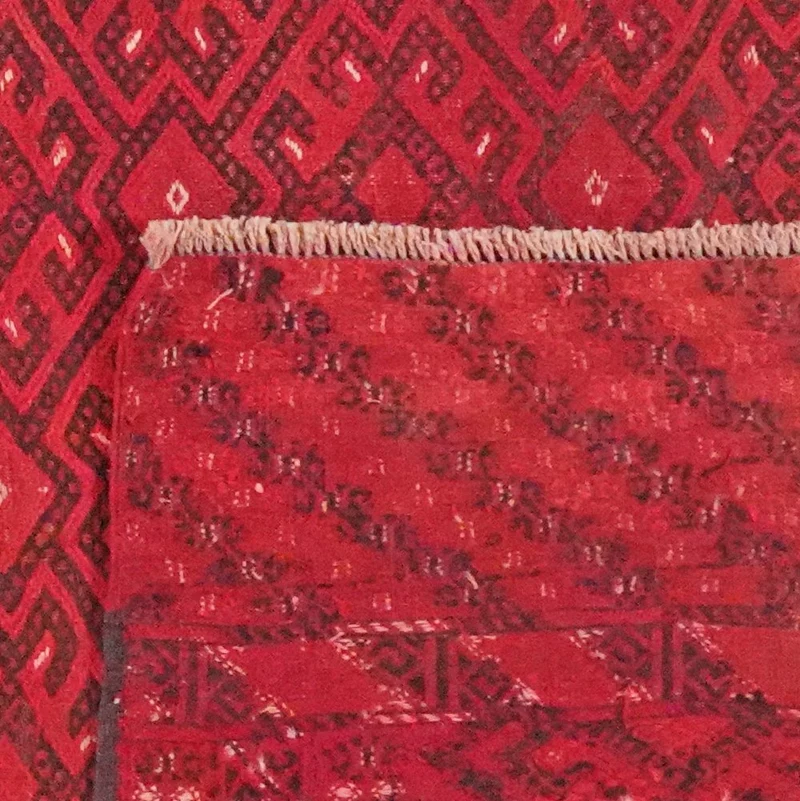 Kelim Turkman · Handgewebt – Rot, 302x215 cm