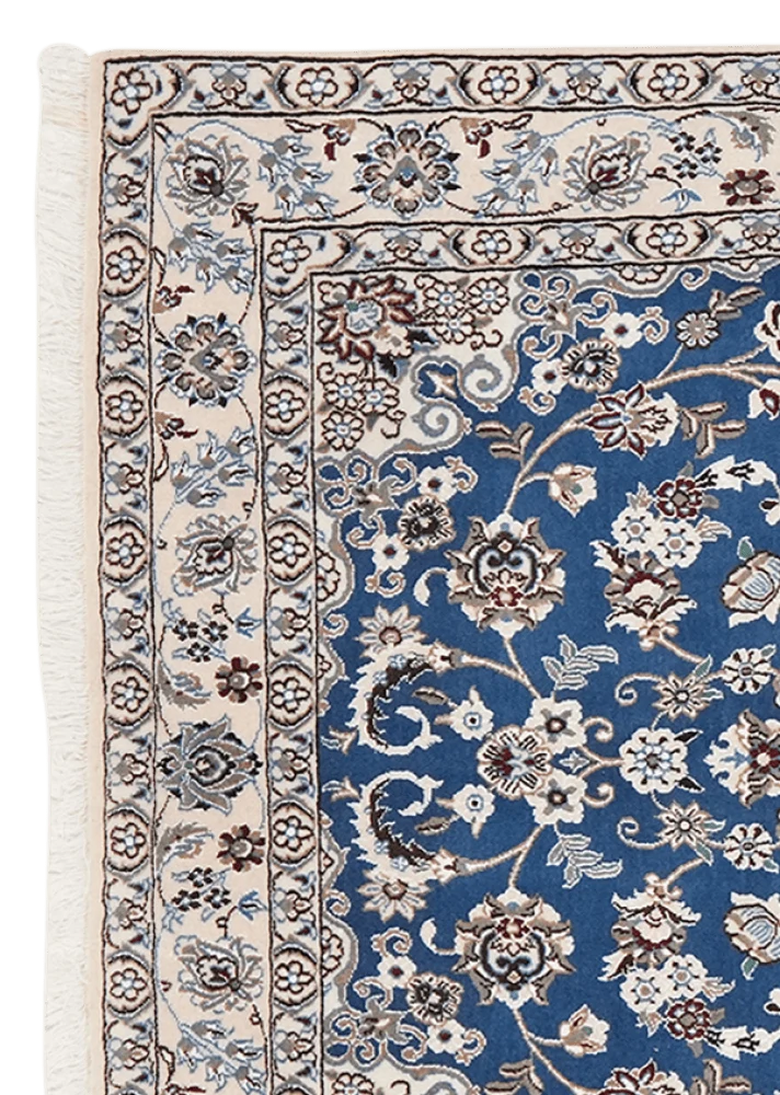 Nain 9La · Handgeknüpft – Blau, 212x131 cm