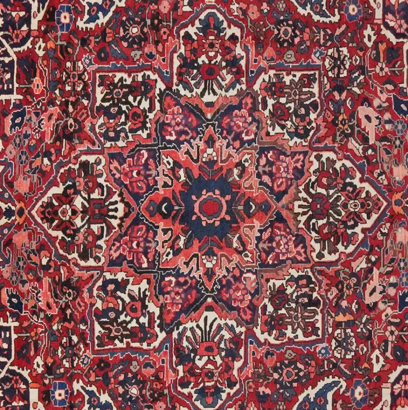 Bakhtiar · Handgeknüpft – Rot, 338x296 cm