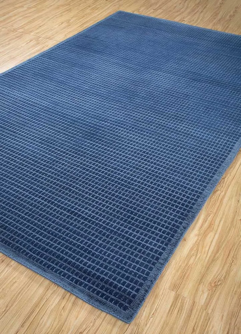 Wollteppich - 150 x 240 cm - dunkelblau