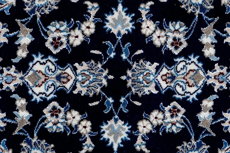 Nain 12La · Handgeknüpft – Blau, 189x75 cm