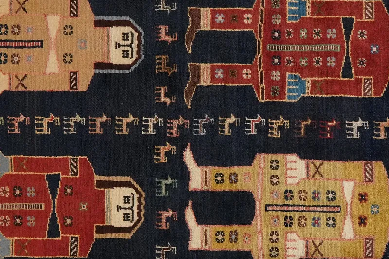 Gashgai · Handgeknüpft – Blau, 162x110 cm