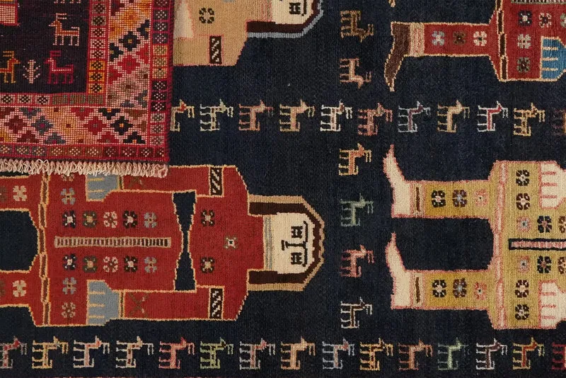 Gashgai · Handgeknüpft – Blau, 162x110 cm