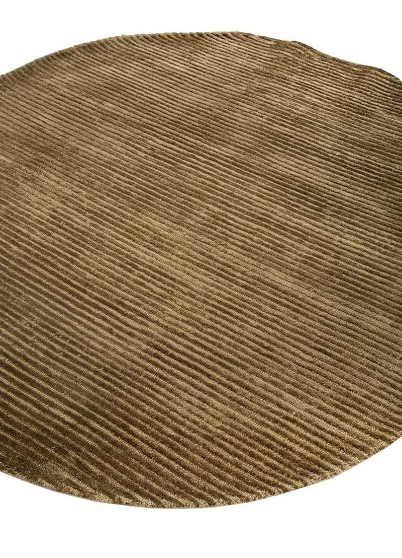 Wollteppich sonderform - 165 x 210 cm - dunkelbeige