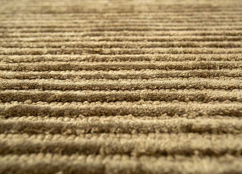 Wollteppich sonderform - 165 x 210 cm - dunkelbeige
