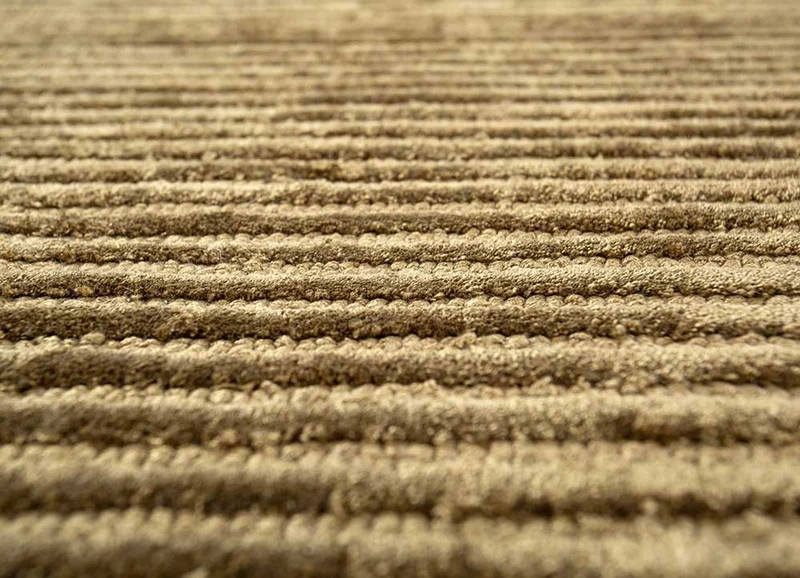 Wollteppich sonderform - 165 x 210 cm - dunkelbeige