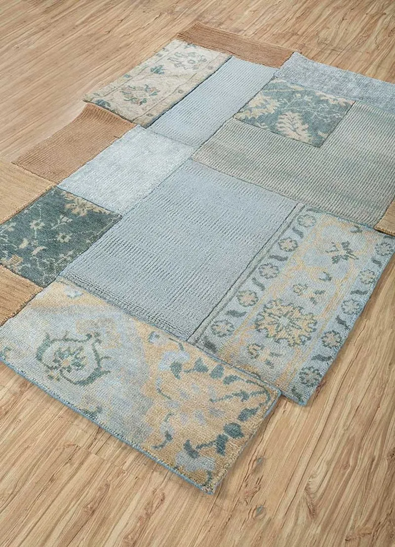 Wollteppich sonderform - 120 x 180 cm - mehrfarbig