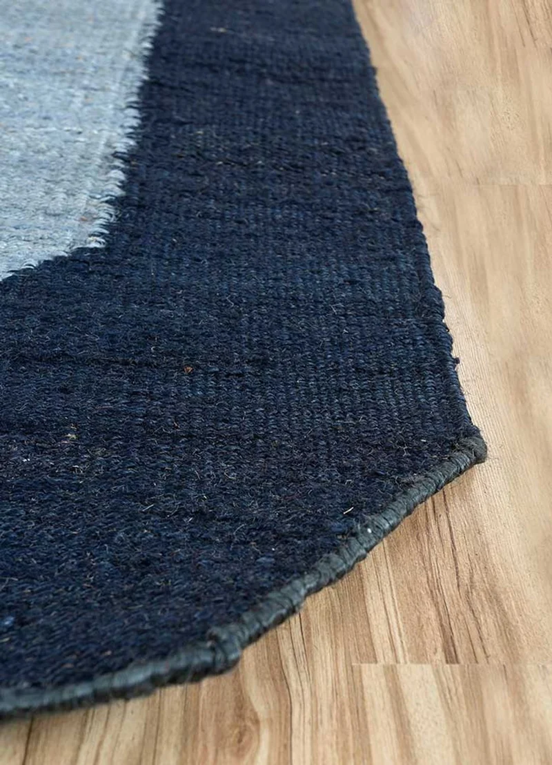 Juteteppich sonderform - 180 x 270 cm - blau