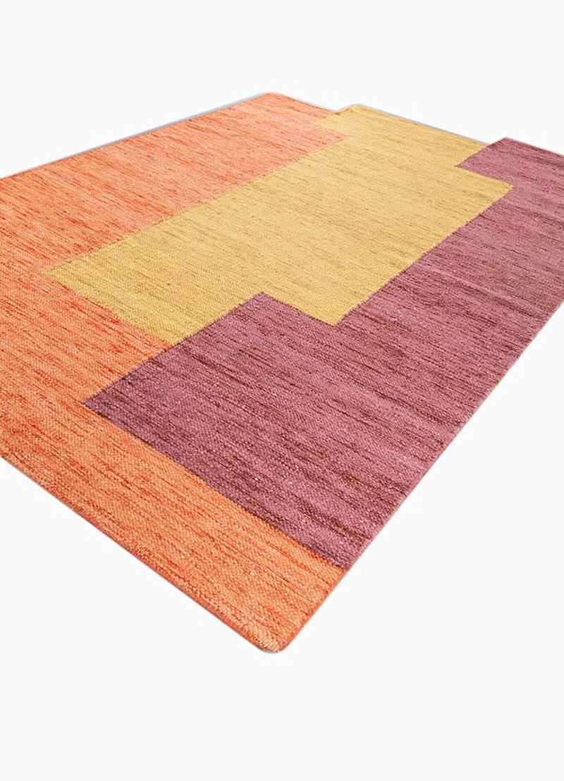 Wollteppich sonderform - 180 x 270 cm - orange