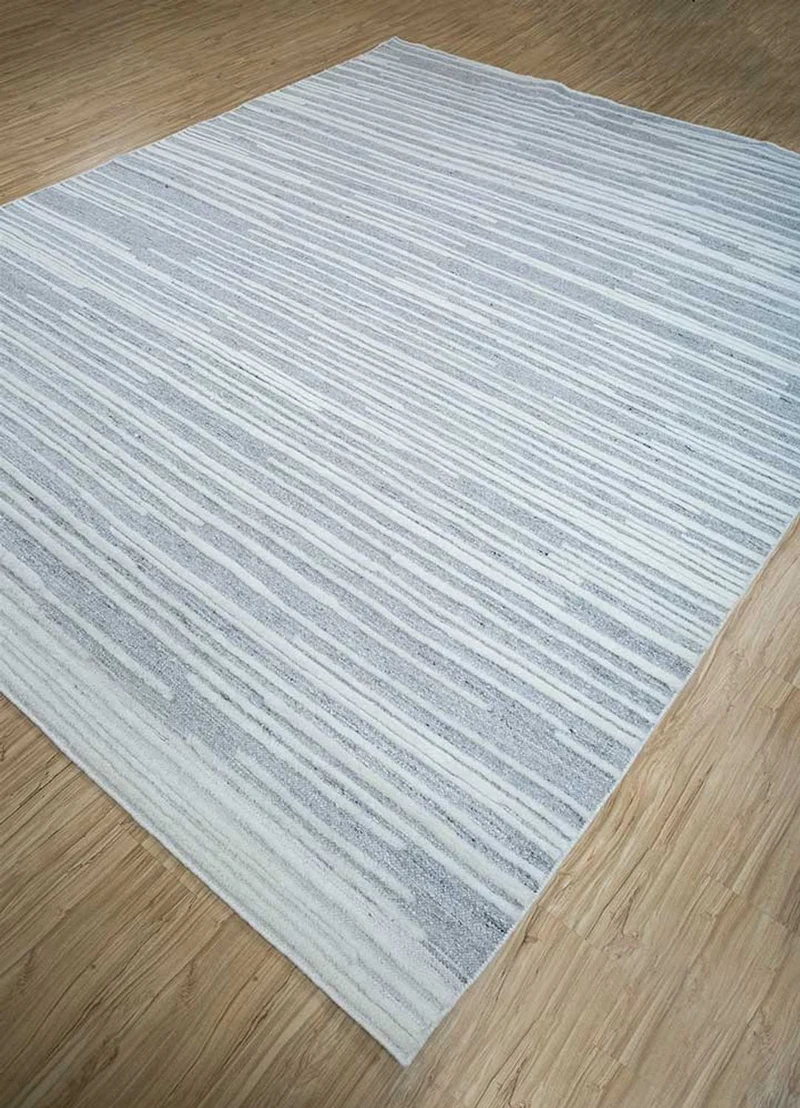 Wollteppich - 240 x 300 cm - hellgrau