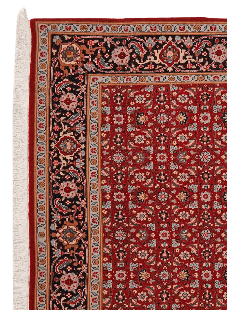 Tabriz 40 Raj · Handgeknüpft – Rot, 204x196 cm